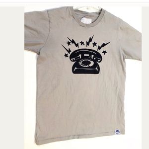 G Star Raw By Marc Newson Phone Print T-Shirt SZ M